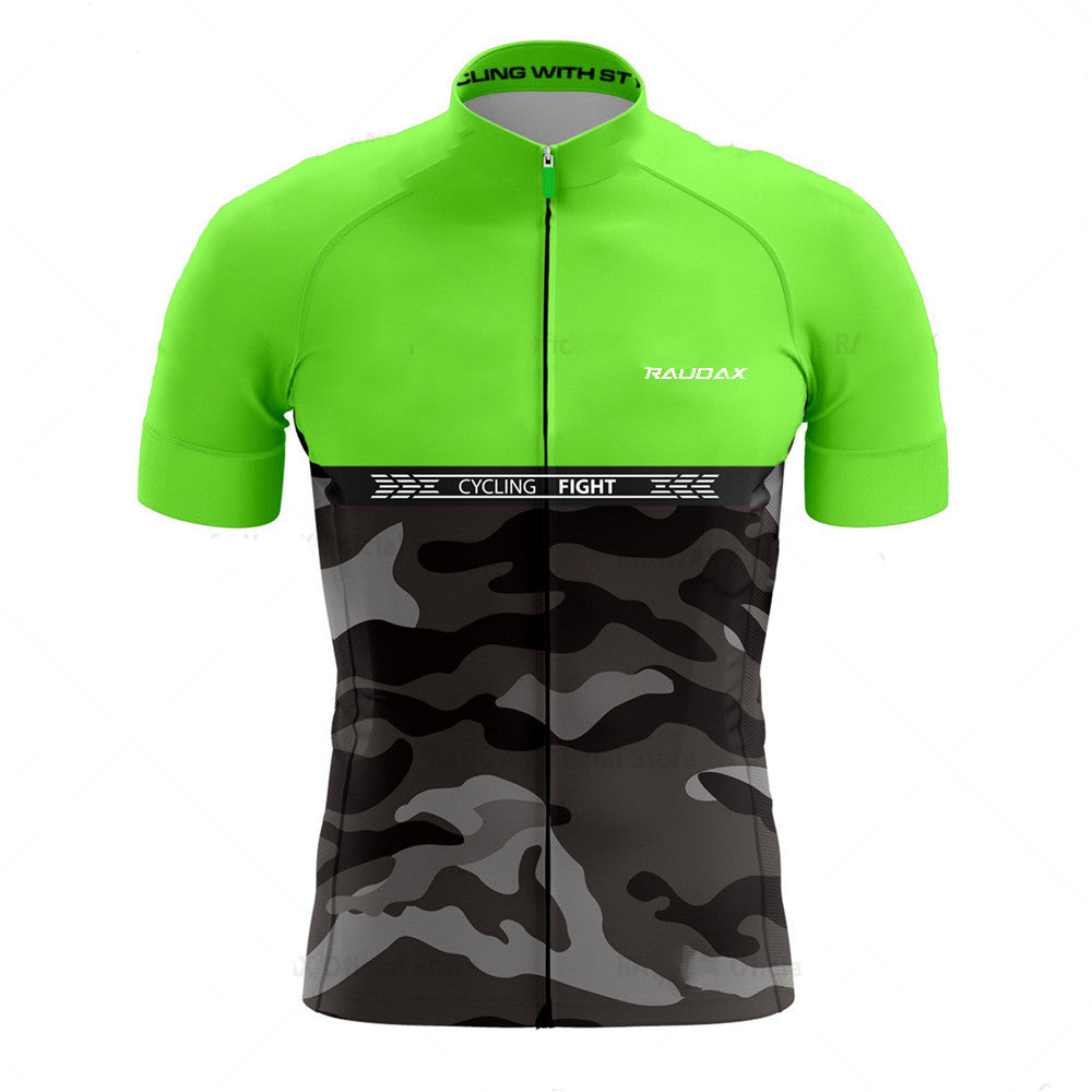 Raudax Pro Team camouflage Cycling Jersey - Green Jersey / XS - Sport Finesse