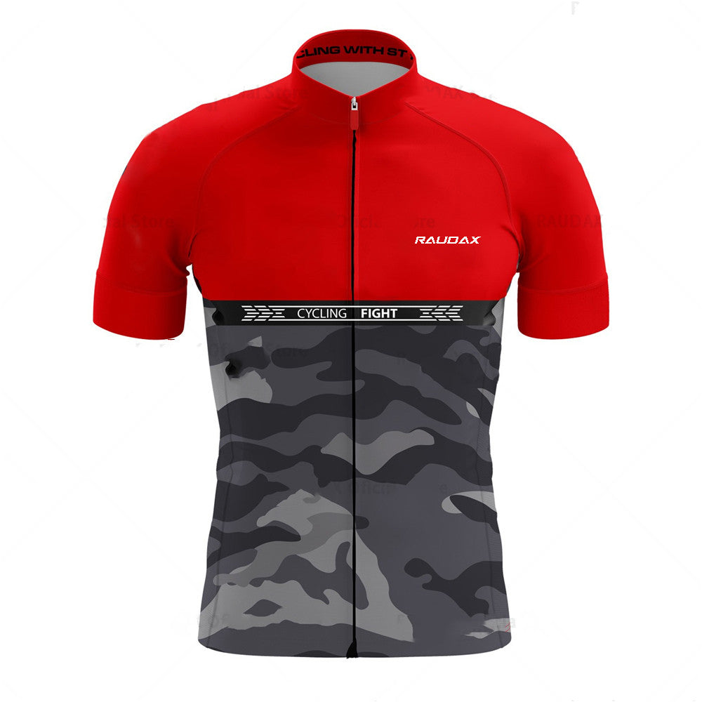 Raudax Pro Team camouflage Cycling Jersey - Red Jersey / XS - Sport Finesse