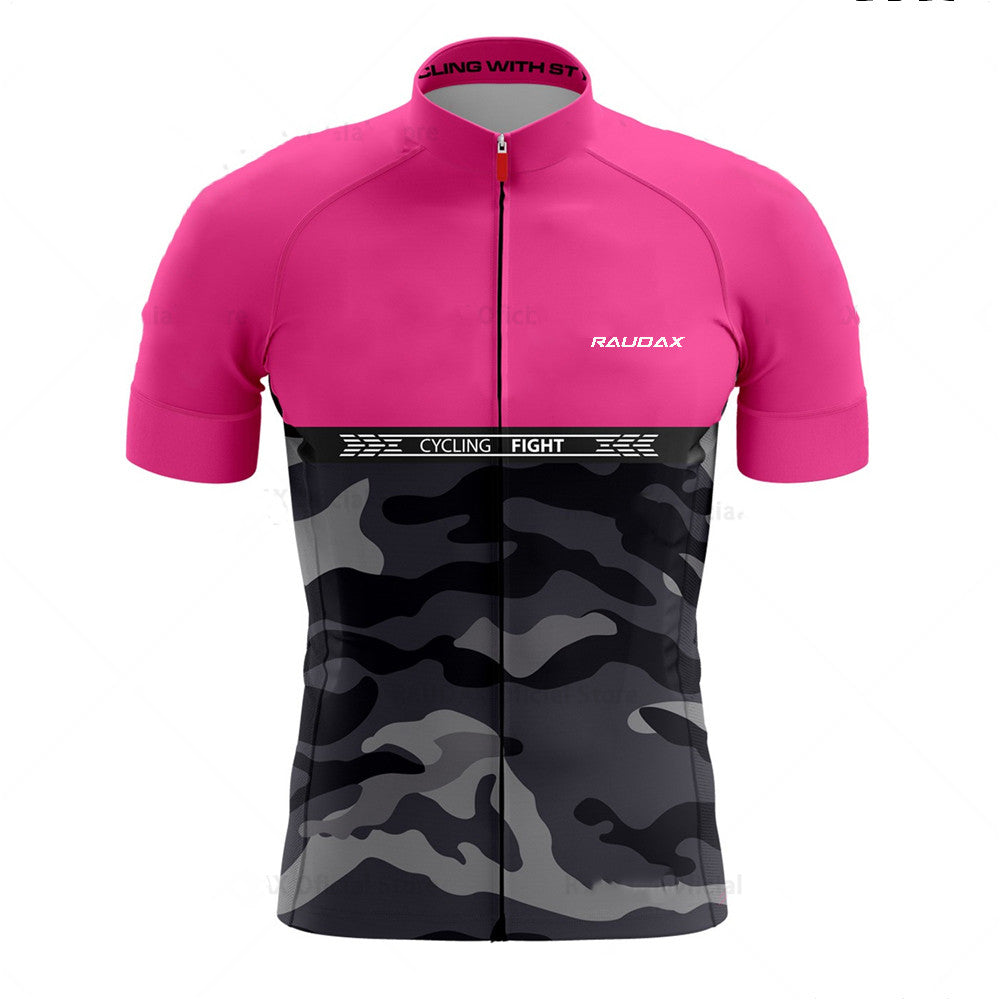 Raudax Pro Team camouflage Cycling Jersey - Pink Jersey / XS - Sport Finesse