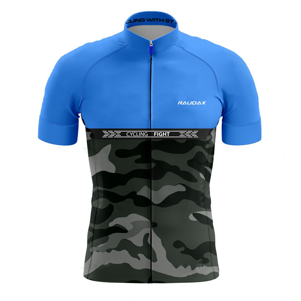 Raudax Pro Team camouflage Cycling Jersey - Blue Jersey / XS - Sport Finesse