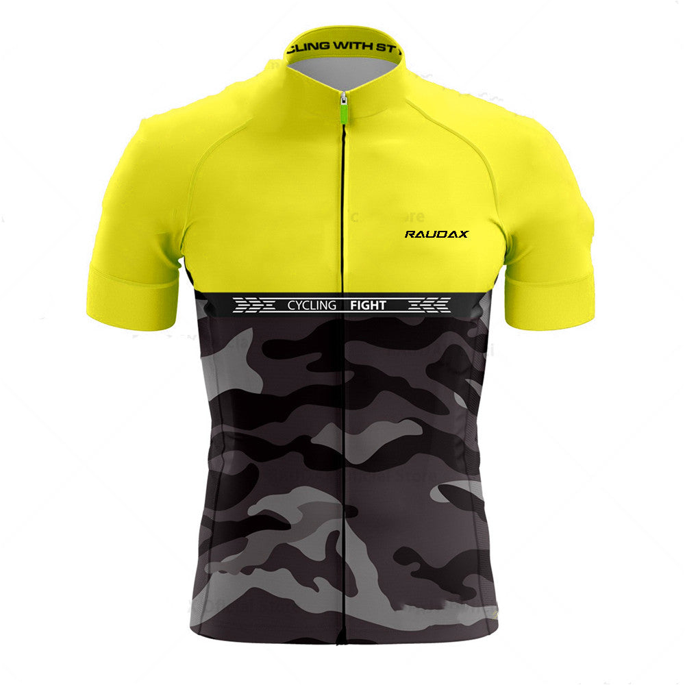 Raudax Pro Team camouflage Cycling Jersey - Yellow Jersey / XS - Sport Finesse