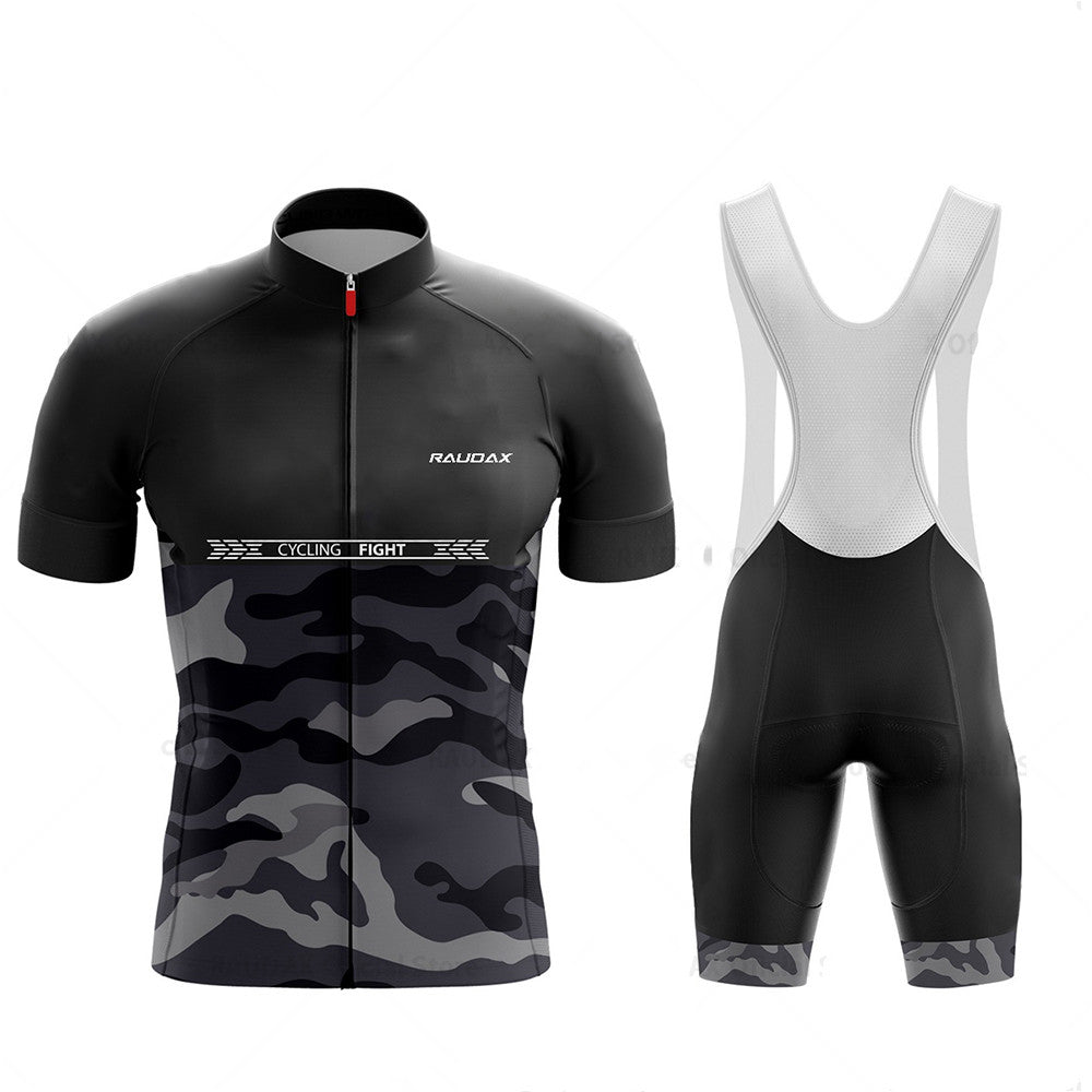 Raudax Pro Team camouflage Cycling Clothing Set - Black Camouflage Set / XS - Sport Finesse
