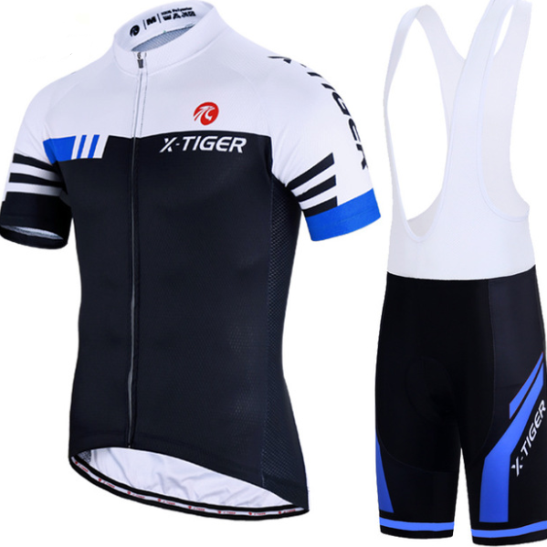 X-Tiger Summer Cycling Jersey Set - Blue / L - Sport Finesse