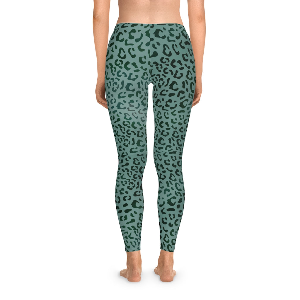 Leopard Print Mid Waist Fitness Leggings - Sport Finesse