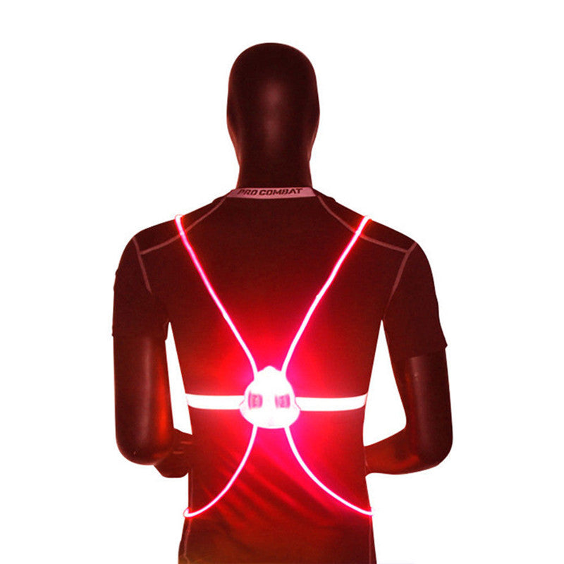 Reflective LED Flashing Vest - Red - Sport Finesse