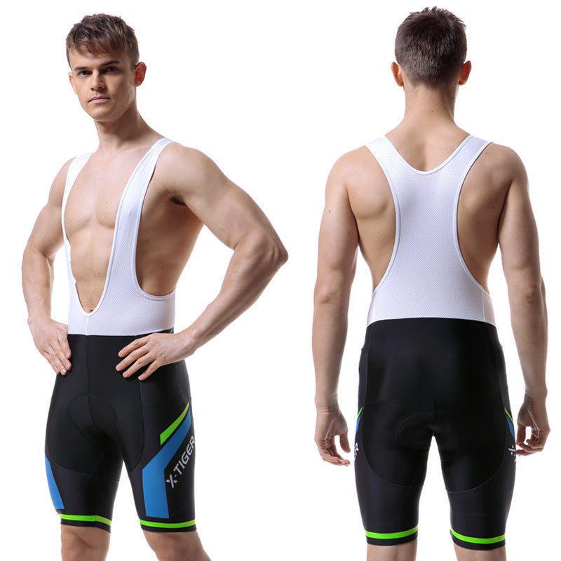 X-Tiger Cycling Bib Shorts - Blue Green / M - Sport Finesse