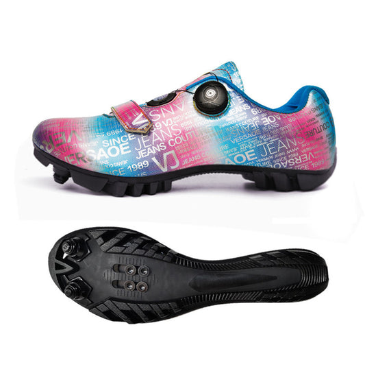 Multi-Colored Self-Locking SPD Pedal Racing Cycling Shoes