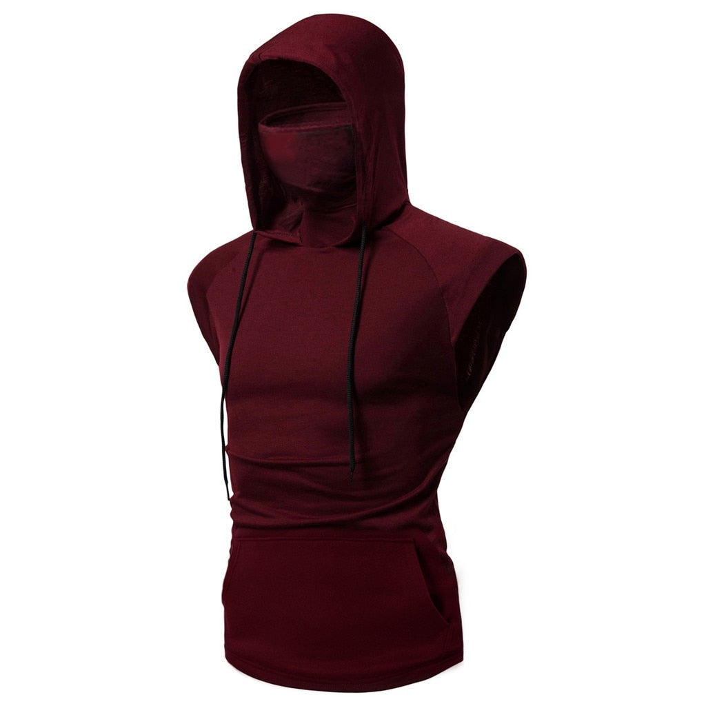 Hooded Large Open-Forked Sports Vest - Red / M - Sport Finesse