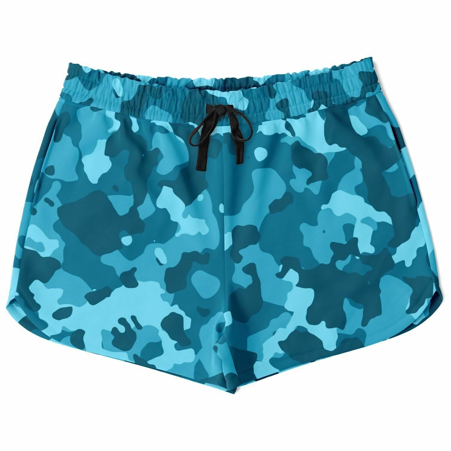 Camouflage Pattern Loose Shorts - Sea Blue / XS - Sport Finesse