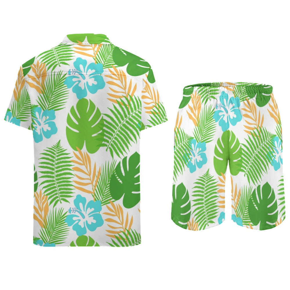 Tropical Leaves Leisure Beach Suit - Sport Finesse