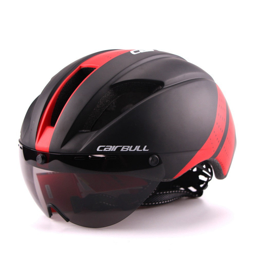 Road Bike Riding Goggles Helmet - Black Red / M - Sport Finesse