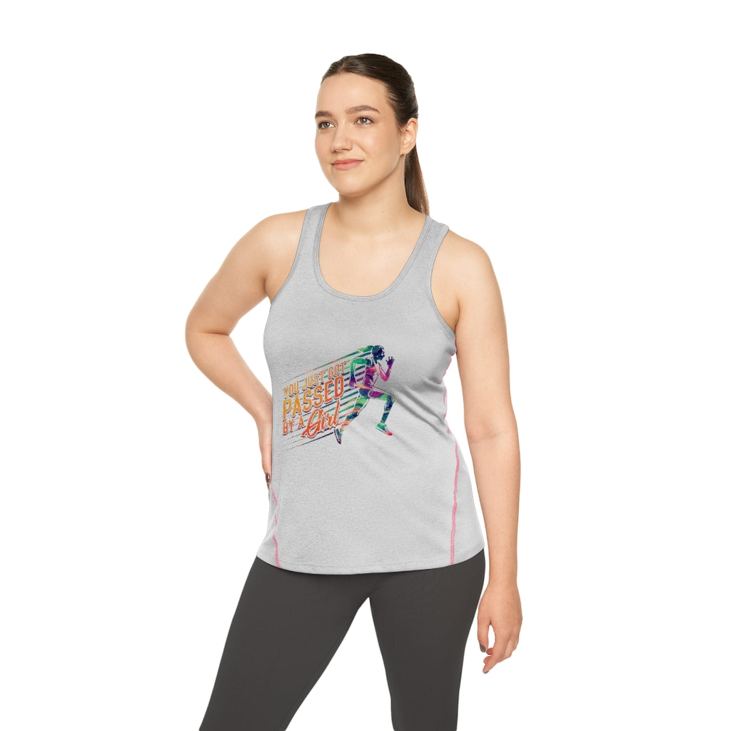 Passed by a girl Racerback Sports Top - Silver Melange / XS - Sport Finesse