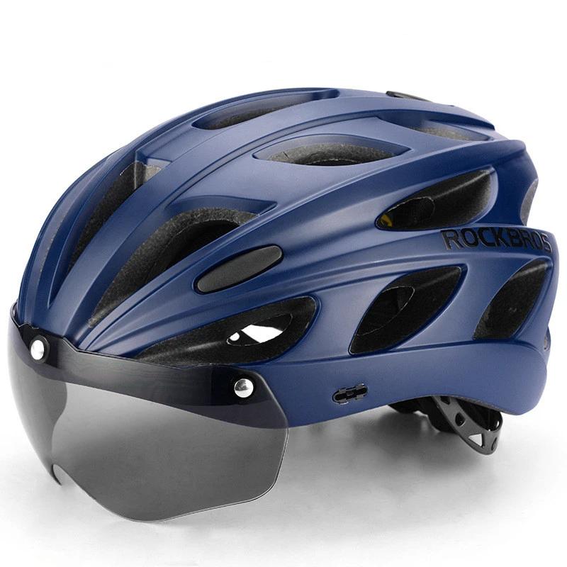 ROCKBROS Aero MTB Road Bike Helmet - Navy Blue - Sport Finesse