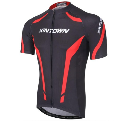 Black & Red Anti-Sweat Short Sleeve Cycling Jersey - Sport Finesse