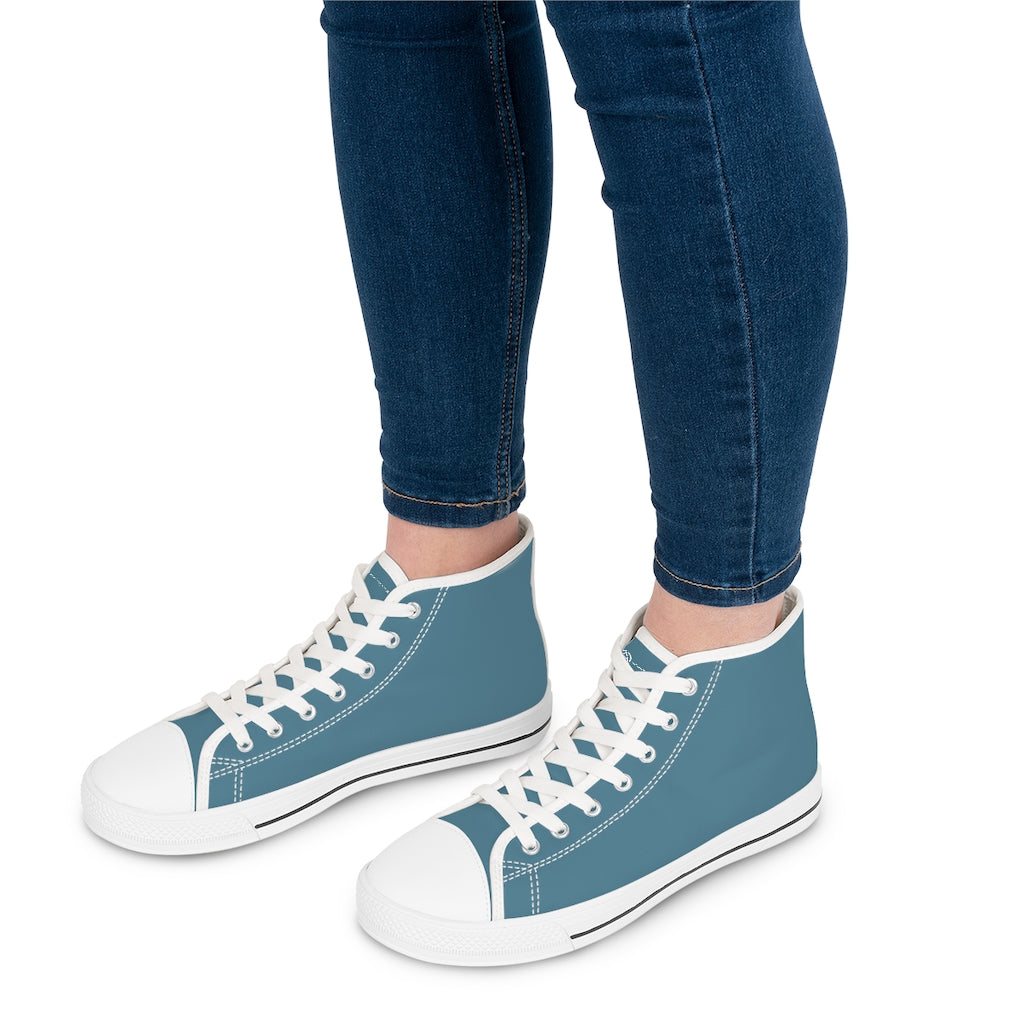 Teal Women's High Top Sneakers - Sport Finesse