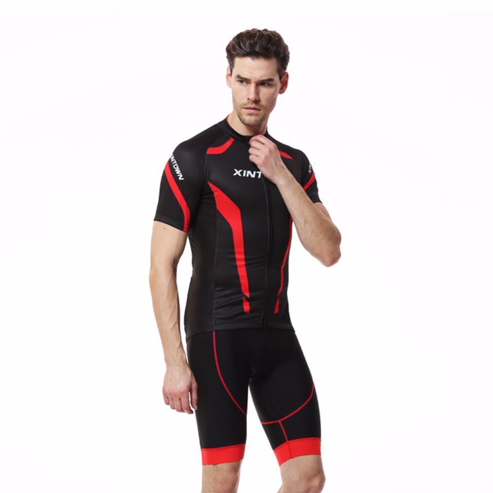 Black & Red Anti-Sweat Short Sleeve Cycling Sets - Sport Finesse