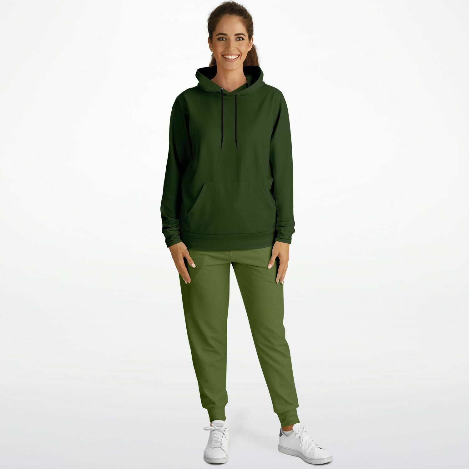Dusk Green combo Women's Hoodie and Jogger Set - Sport Finesse
