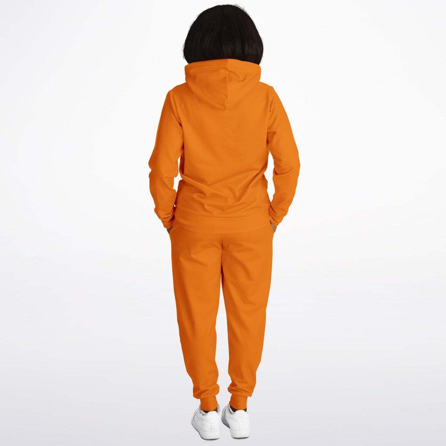 Solid Orange Men's Hoodie and Jogger Set - Sport Finesse