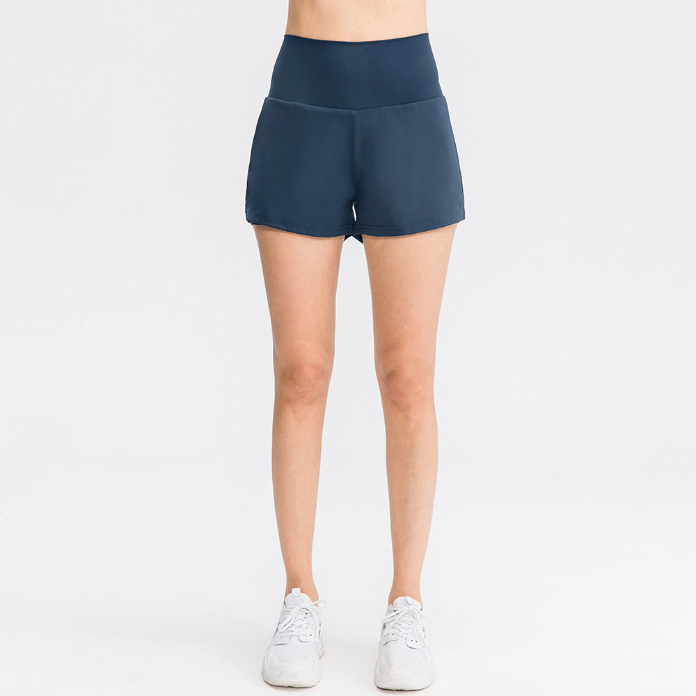 Stretchy Tennis Shorts with Pockets - Navy Blue / S - Sport Finesse