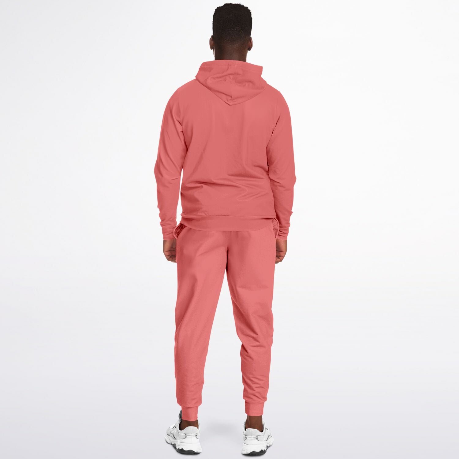 Tan Pink Zipper Hoodie and Jogger Set - Sport Finesse