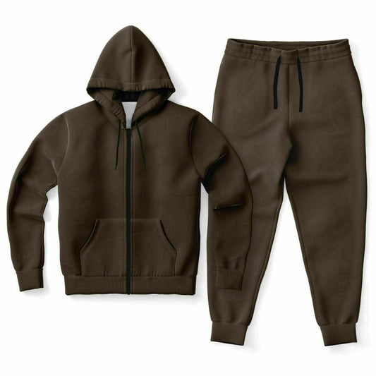 Coffee Zipper Hoodie and Jumper Set - XS / XS - Sport Finesse