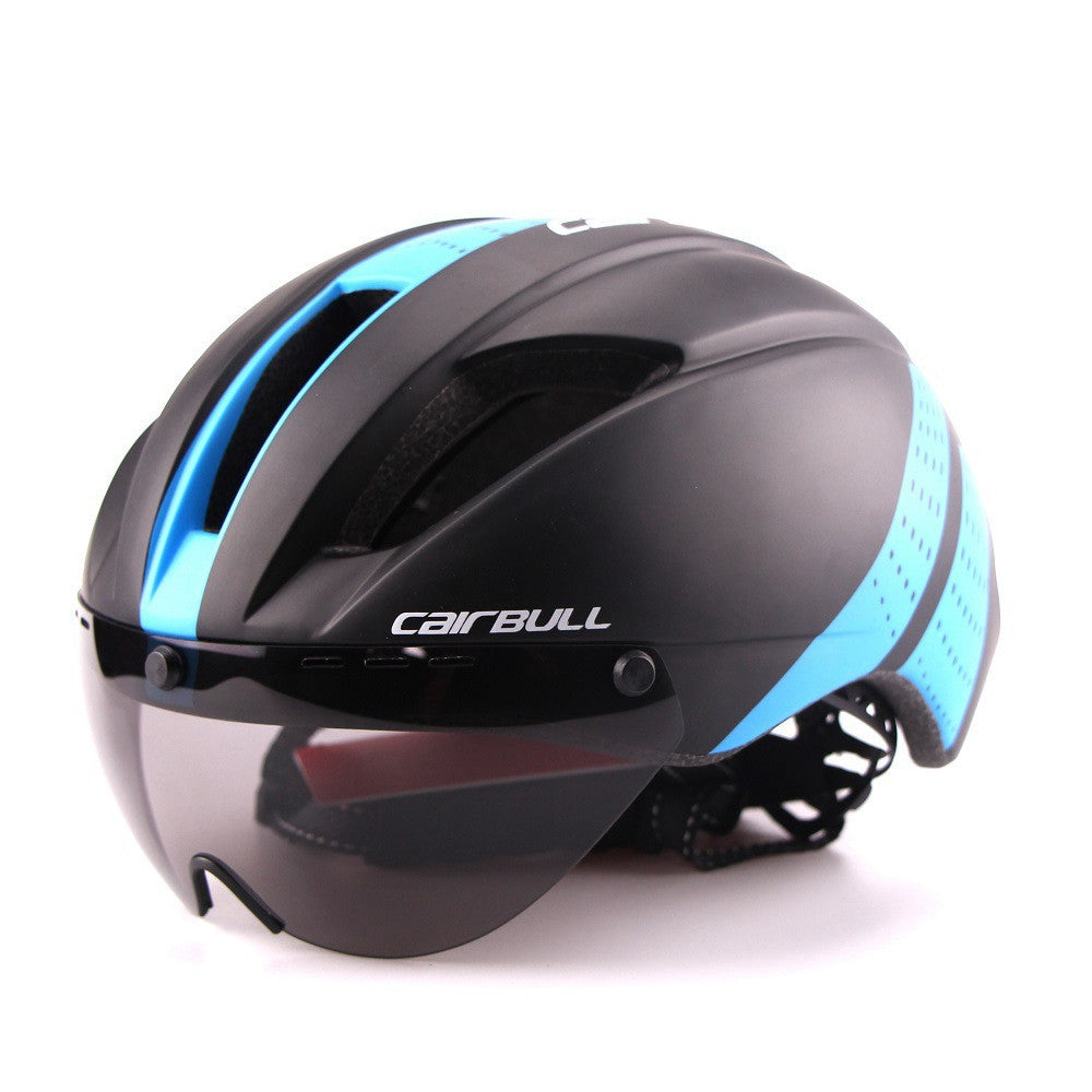 Road Bike Riding Goggles Helmet - Black Blue / L - Sport Finesse
