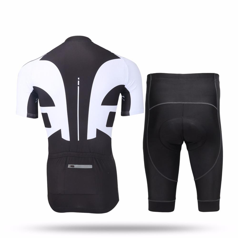 Black & White Short Sleeve Cycling Jersey Set - Sport Finesse