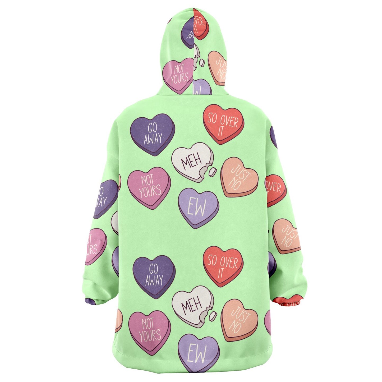 Candy Heart Hate Valentines Snug Hoodie - Sport Finesse
