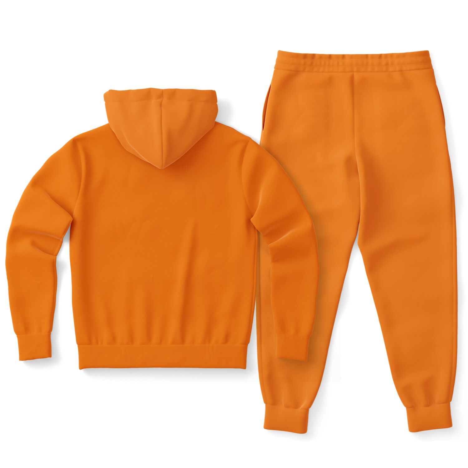 Solid Orange Men's Hoodie and Jogger Set - Sport Finesse