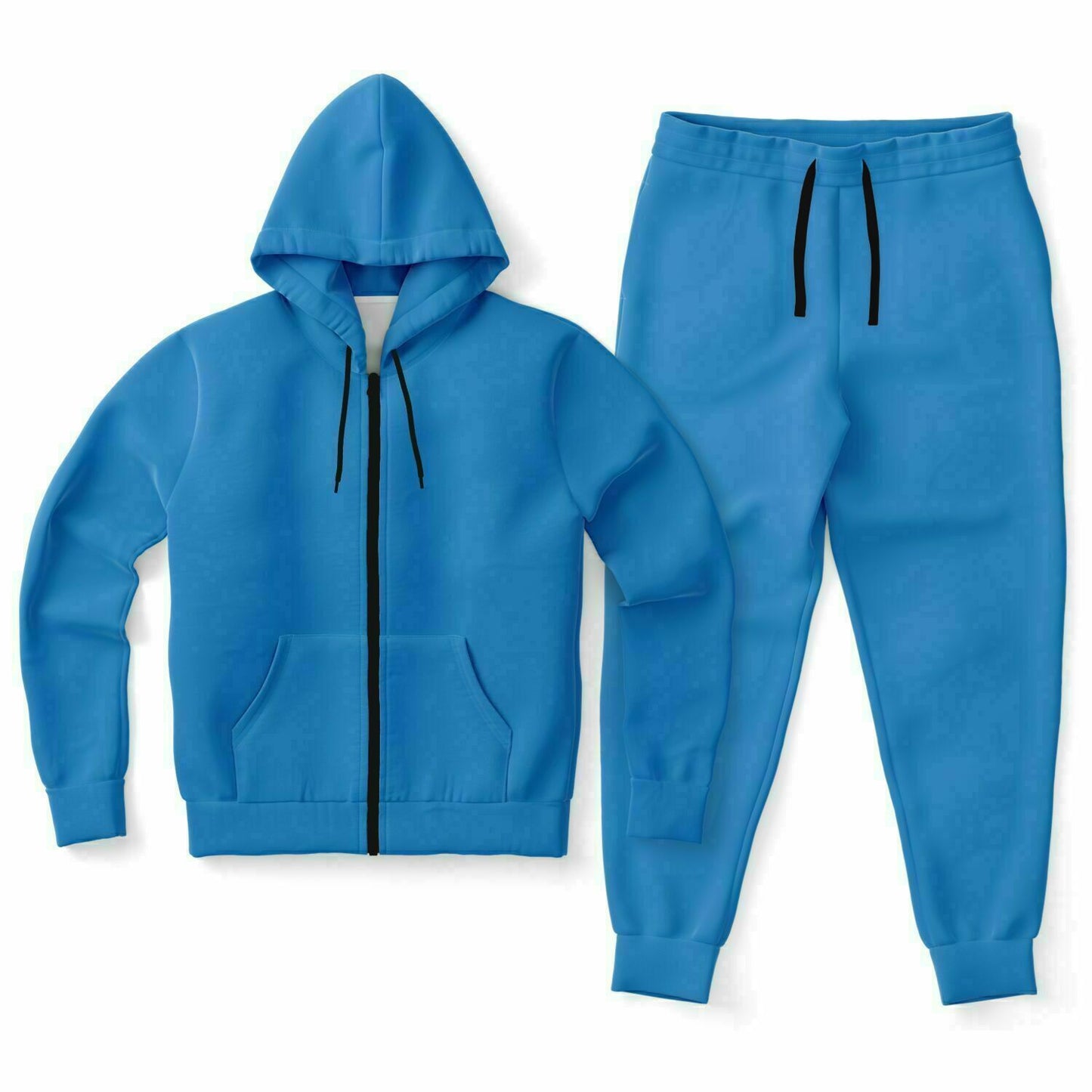 Nature Blue Zipper Hoodie and Jogger Set - XS / XS - Sport Finesse