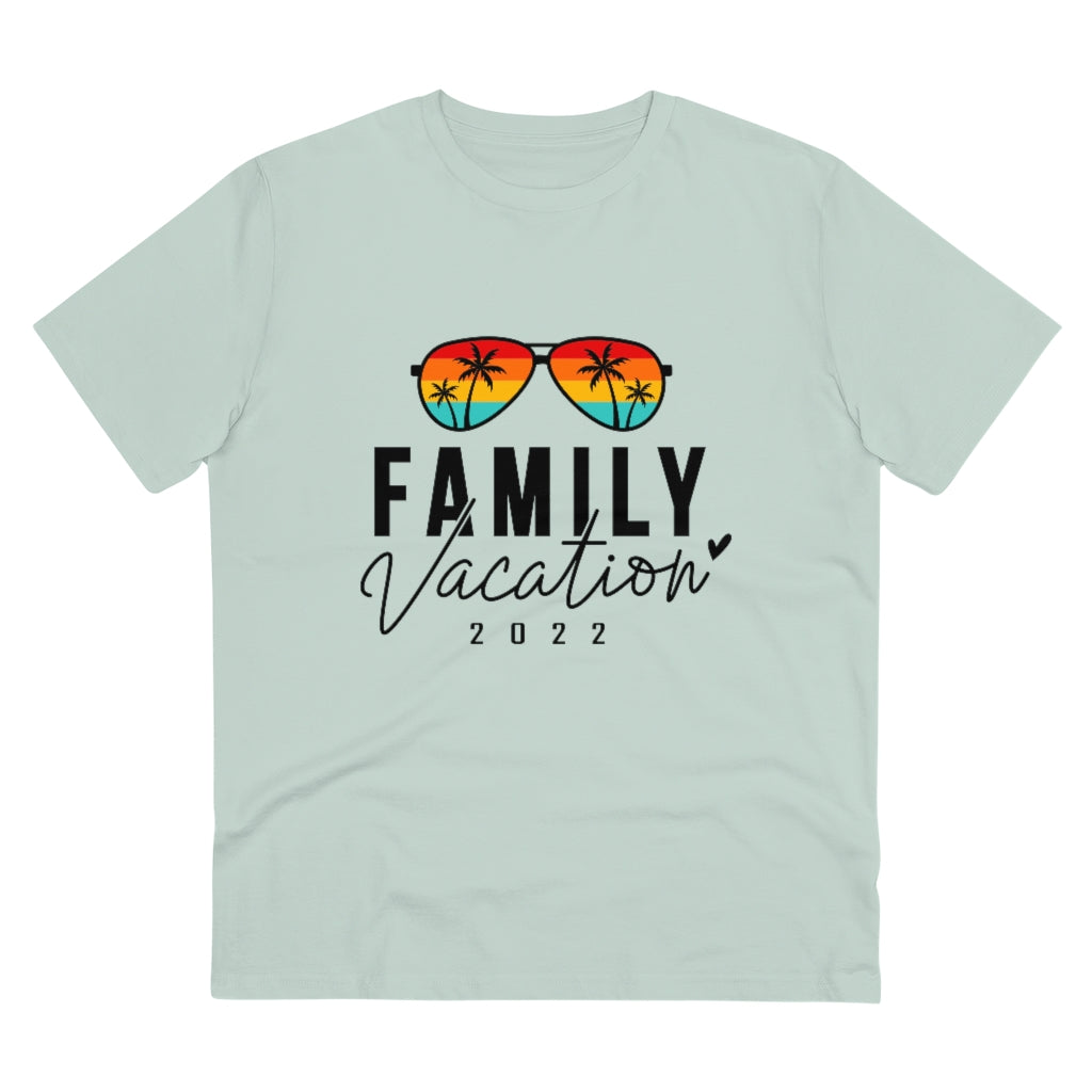 Family Vacation Unisex Organic T-shirt - Caribbean Blue / XS - Sport Finesse