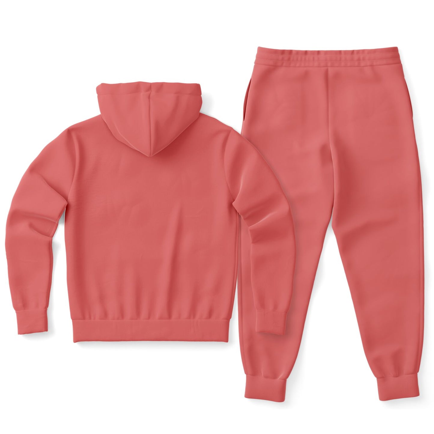 Tan Pink Zipper Hoodie and Jogger Set - Sport Finesse