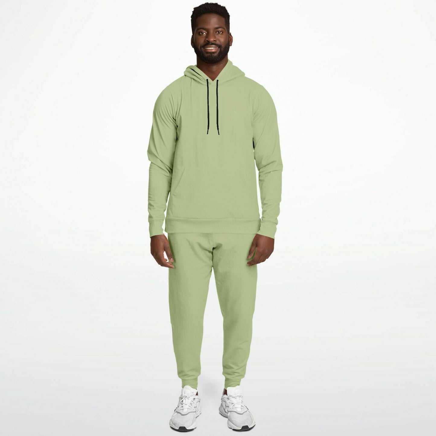 Vintage Dusky Green Men's Hoodie and Joggers Set - Sport Finesse