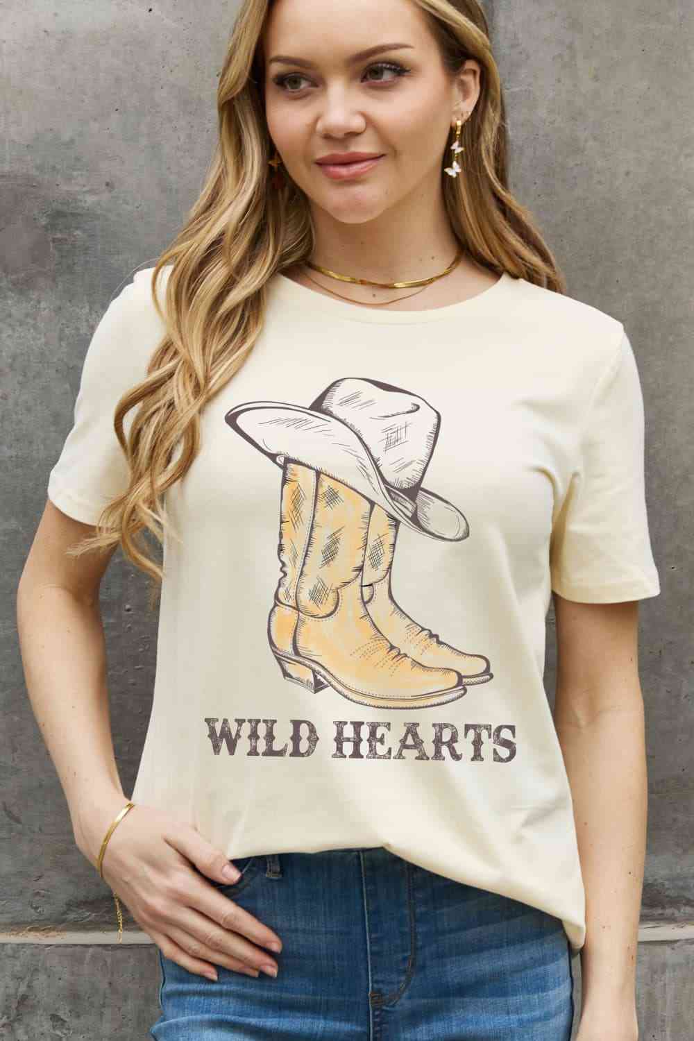 Simply Love WILD HEARTS Graphic Cotton Tee
