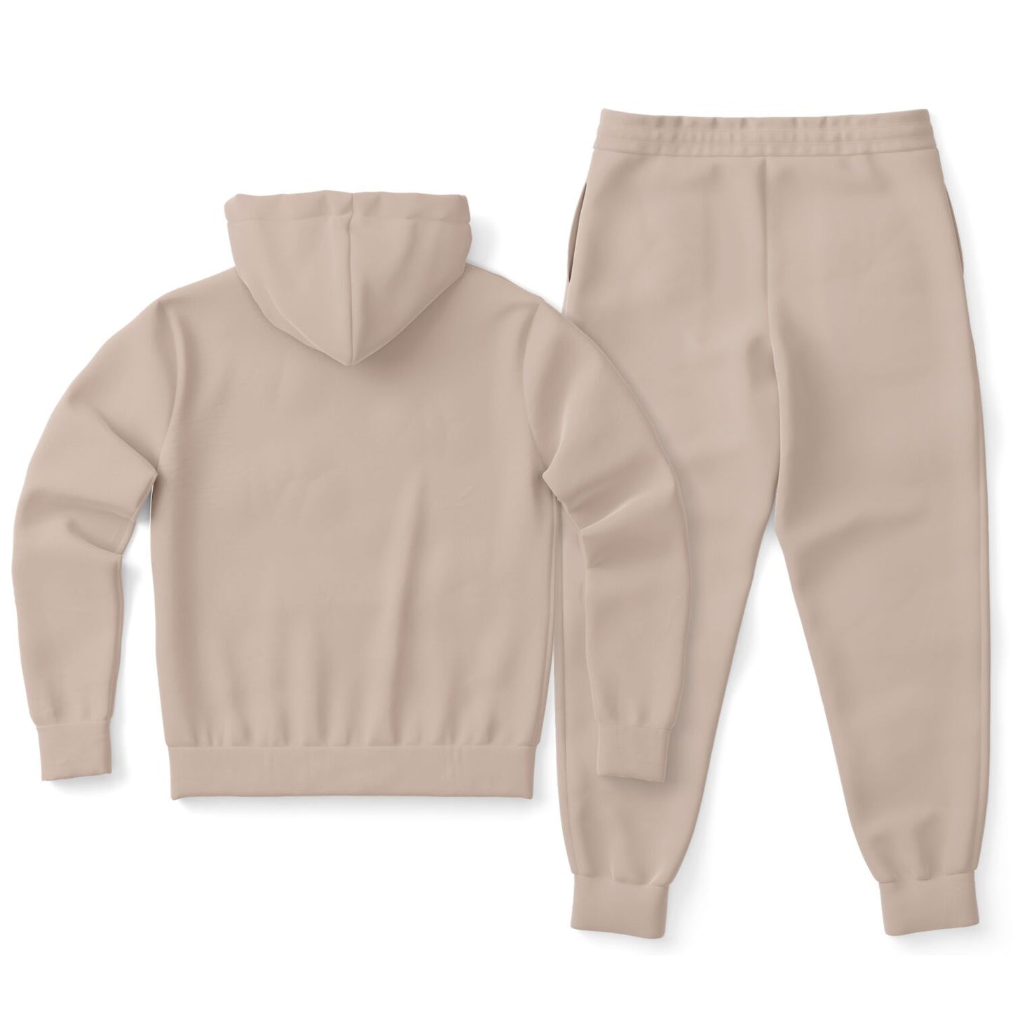 Light Brown Zipper hoodie and Jogger Set - Sport Finesse