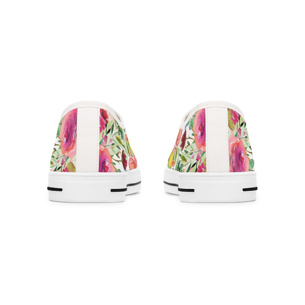 Pink Spring flowers Women's Low Top Sneakers - Sport Finesse