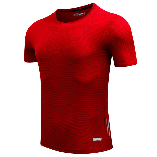 Men's Solid T-Shirts - Red / XS - Sport Finesse