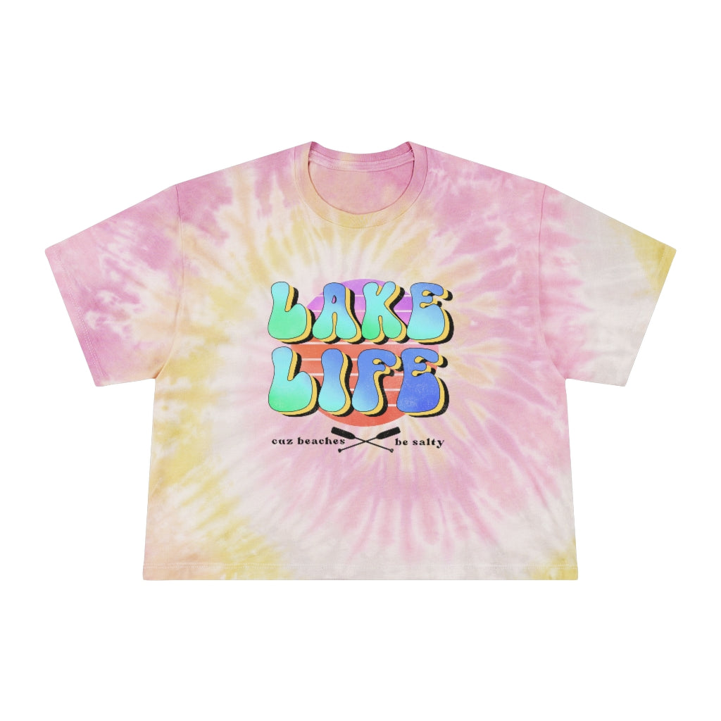 Lake Life Summer Tie-Dye Crop Tee - Desert Rose / XS - Sport Finesse