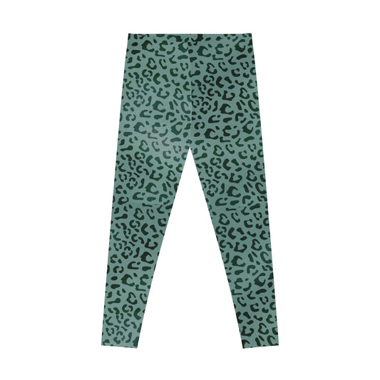 Mid Waist Leopard Camouflage Print Fitness Leggings_Green - 2XL / Automatically matched to design color - Sport Finesse