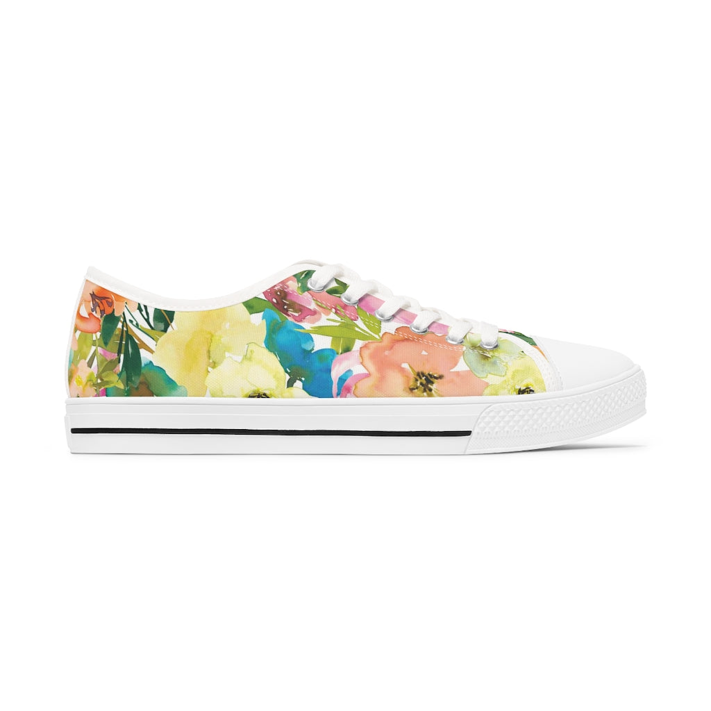 Spring Floral Women's Low Top Sneakers - Sport Finesse