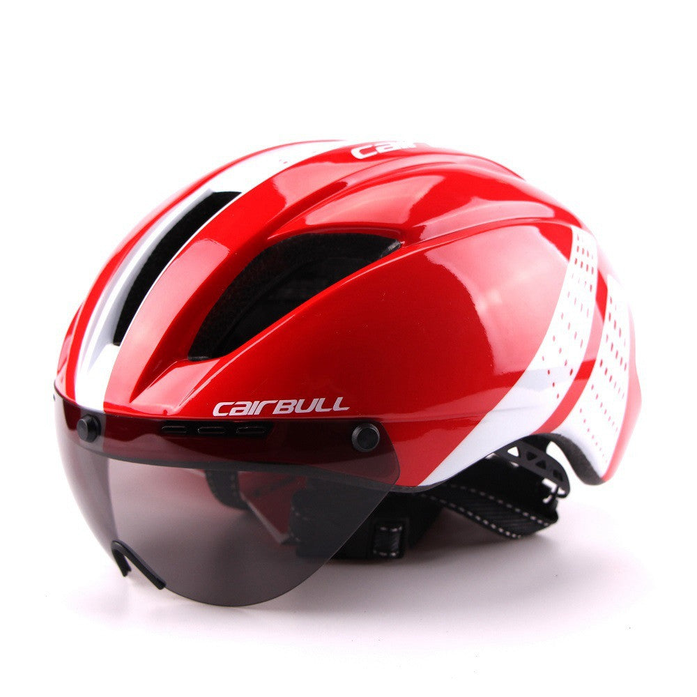 Road Bike Riding Goggles Helmet - Red White / M - Sport Finesse