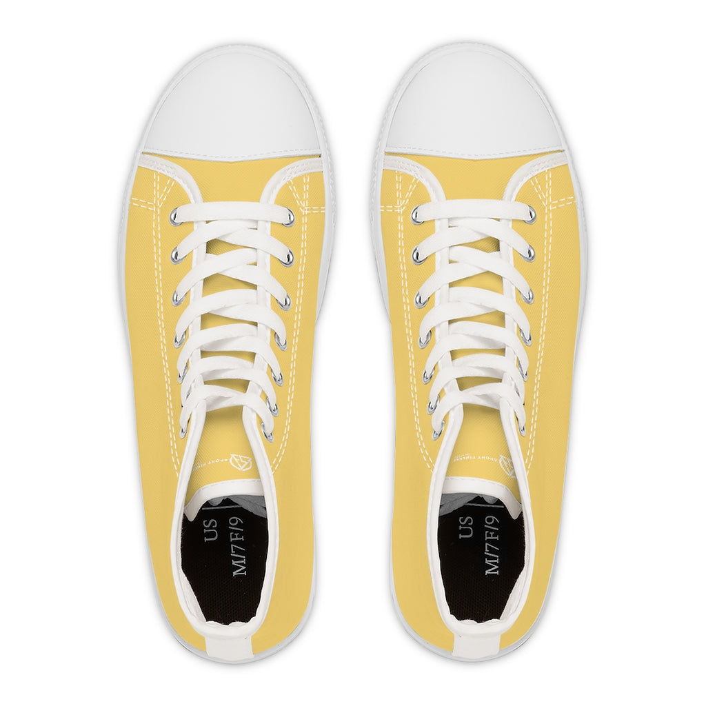 Yellow Women's High Top Sneakers - US 5.5 - Sport Finesse