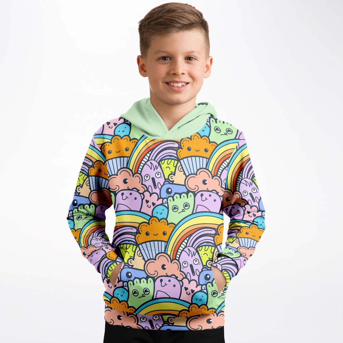 Adorable Doodle Monster and Cloud Hoodie for Children - XXS - 1/2 Years - Sport Finesse