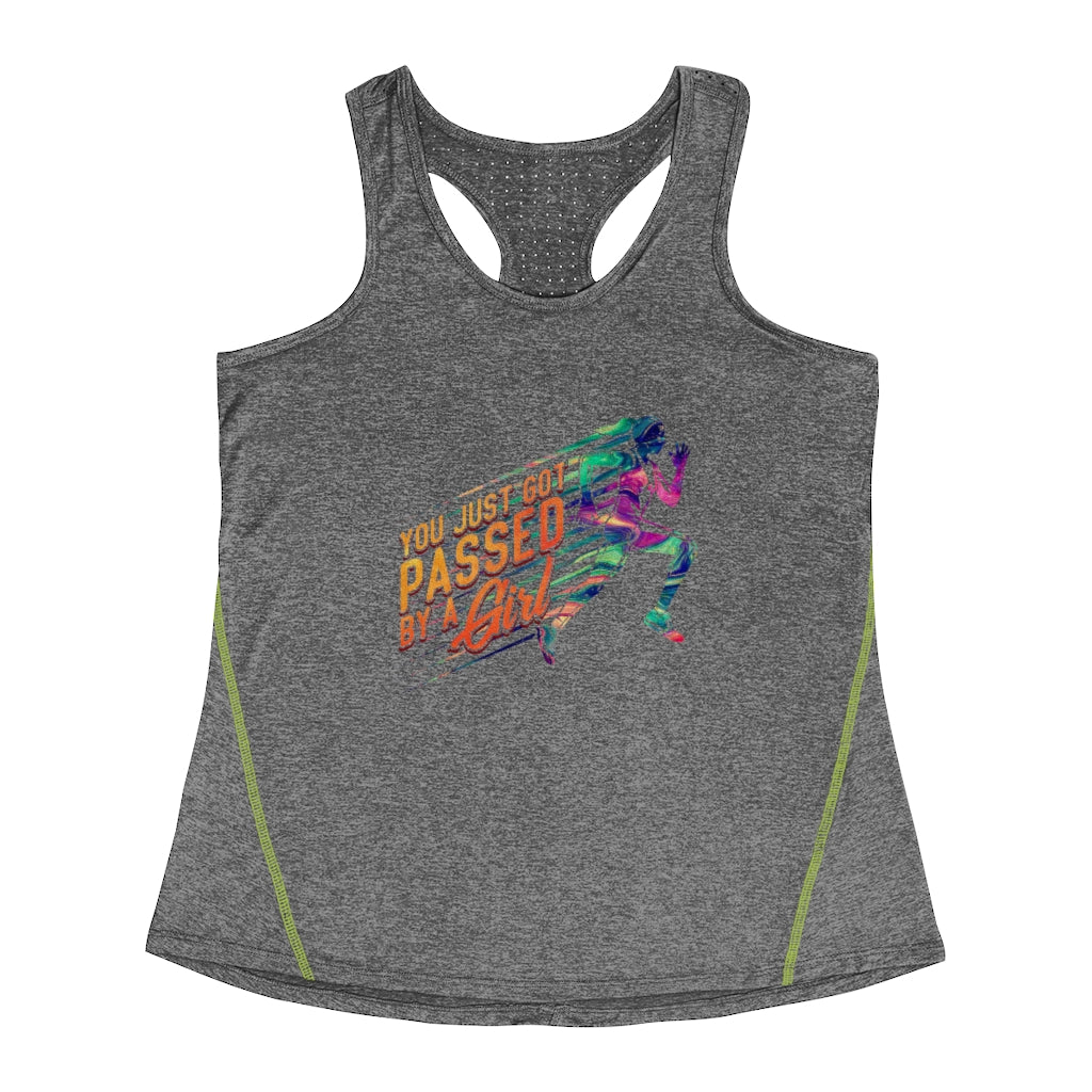 Passed by a girl Racerback Sports Top - Black Melange / XS - Sport Finesse