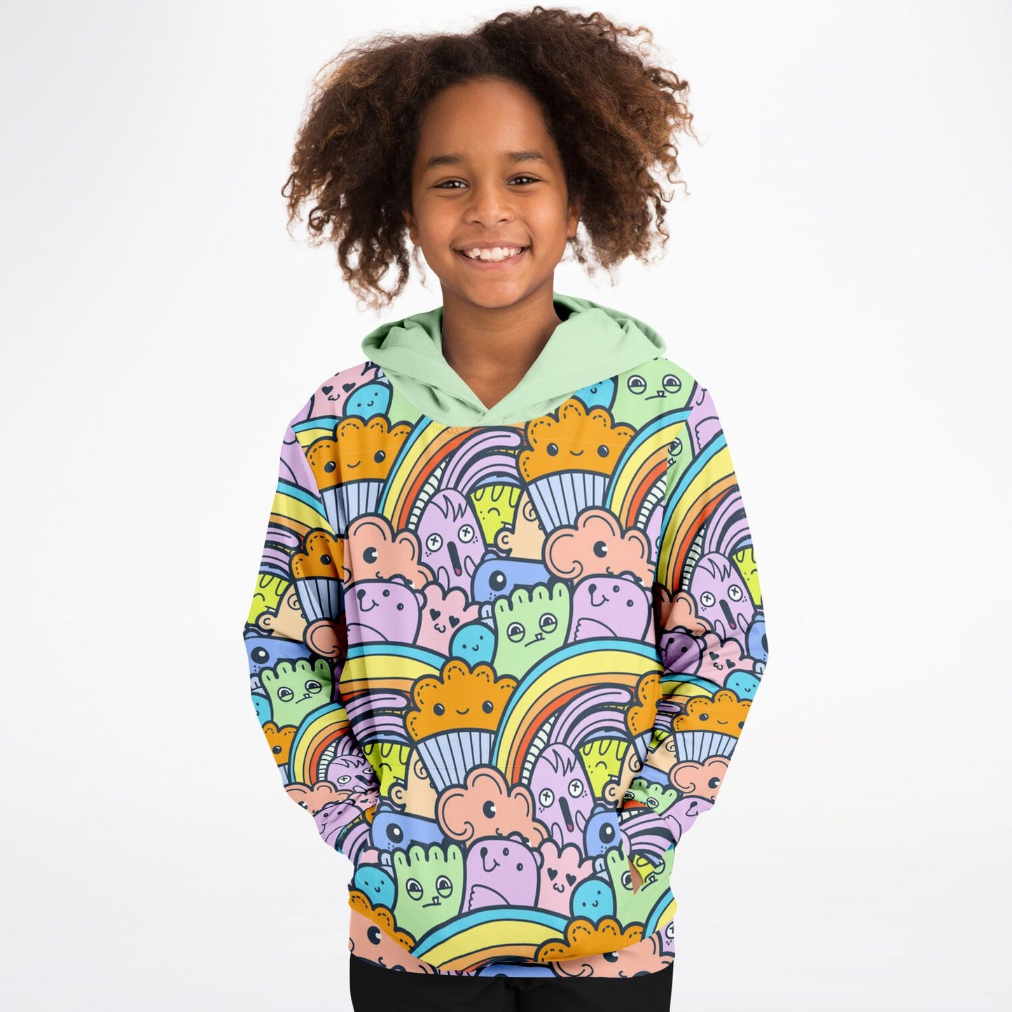 Adorable Doodle Monster and Cloud Hoodie for Children - Sport Finesse