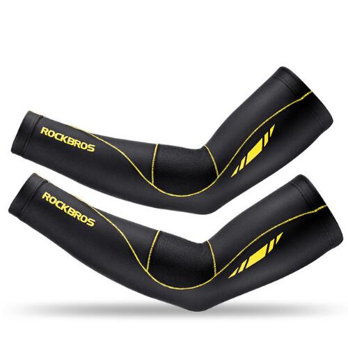 ROCKBROS Ice Fabric Arm Sleeves - Yellow Black / XS - Sport Finesse