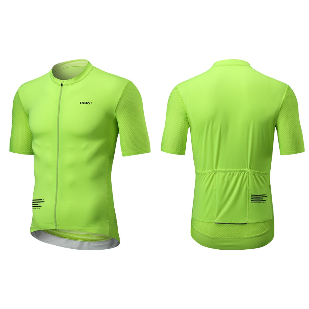RION New 2022 Solid Color Men's Cycling Jersey - Yellow / EU Size-XS - Sport Finesse