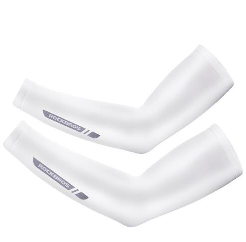 ROCKBROS Ice Fabric Arm Sleeves - White Grey / XS - Sport Finesse