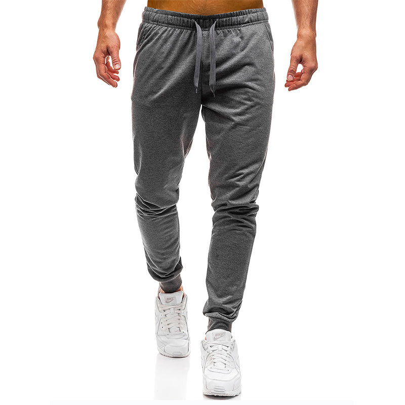 Elastic Waist Long Fitness Workout Sweatpants - Dark Grey / M - Sport Finesse