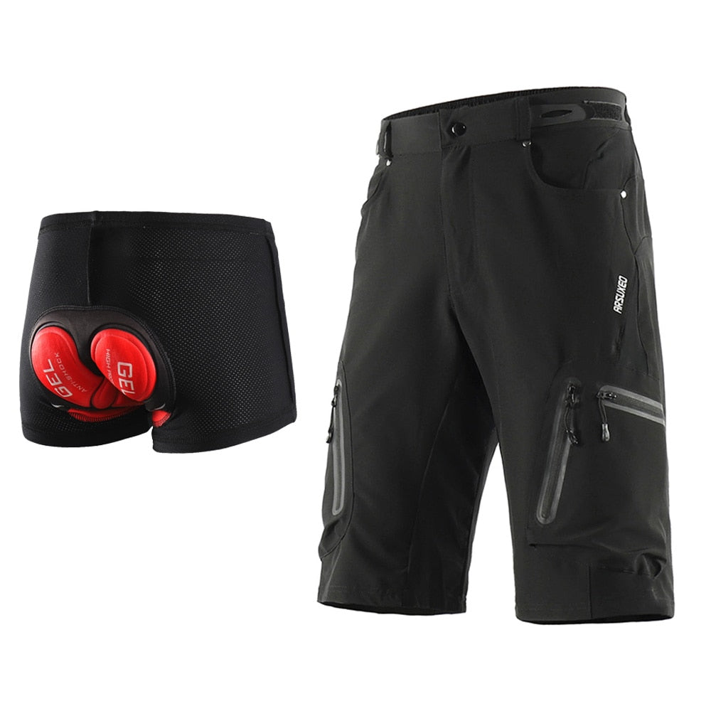 Men's Outdoor Sports Cycling Shorts - Black with Gel Pad / S - Sport Finesse